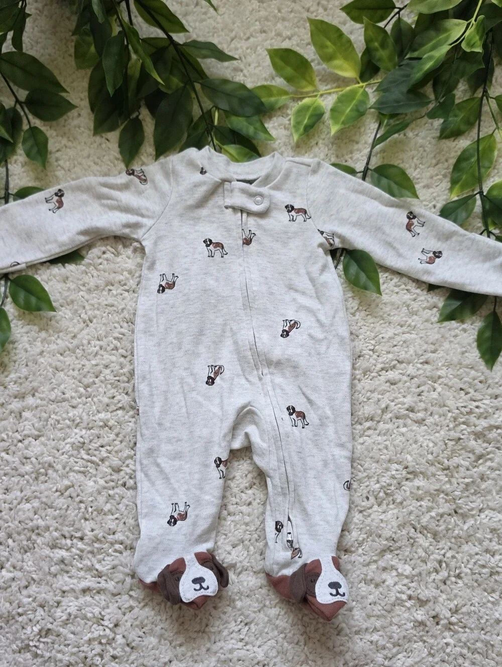 Baby Boy Bulldog Sleeper (Newborn)
